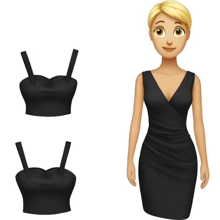 a black dress with a measuring tape wrapped around it emoji