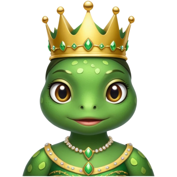 princess frog in royal outfit emoji