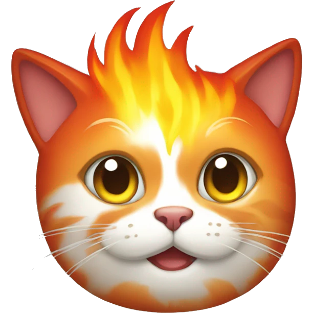 Fire cat emoji