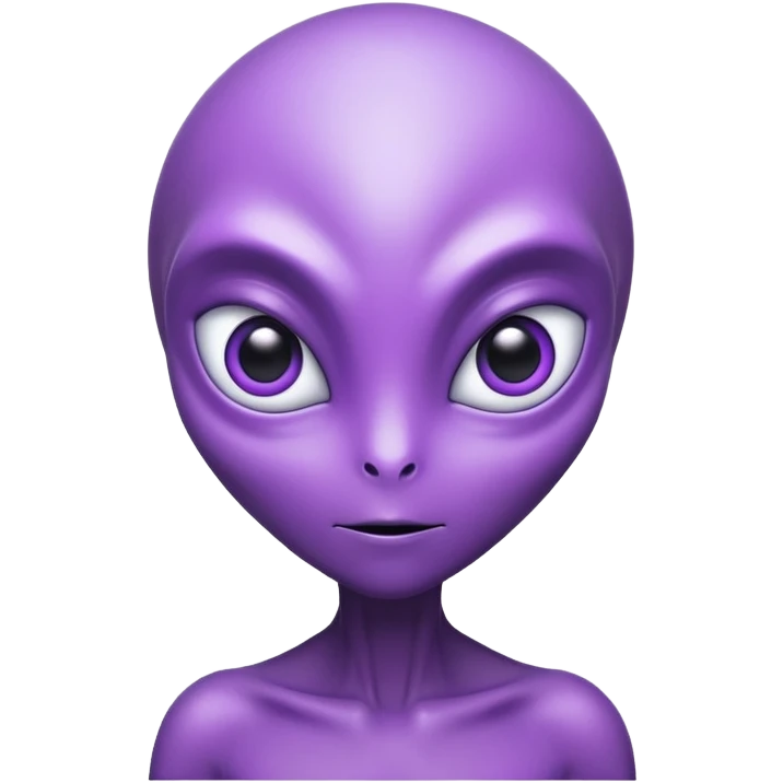 Purple alien emoji