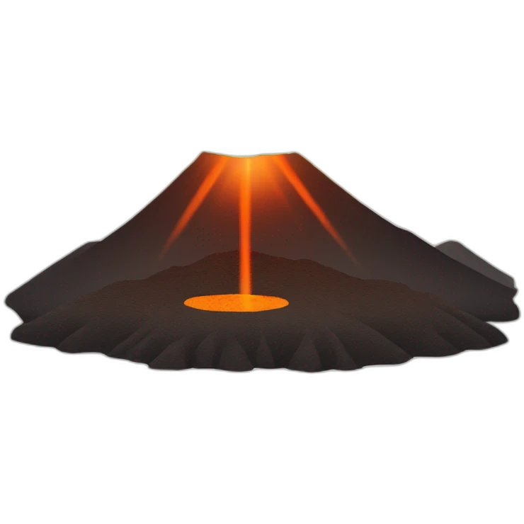 Lanzarote volcano with sun emoji