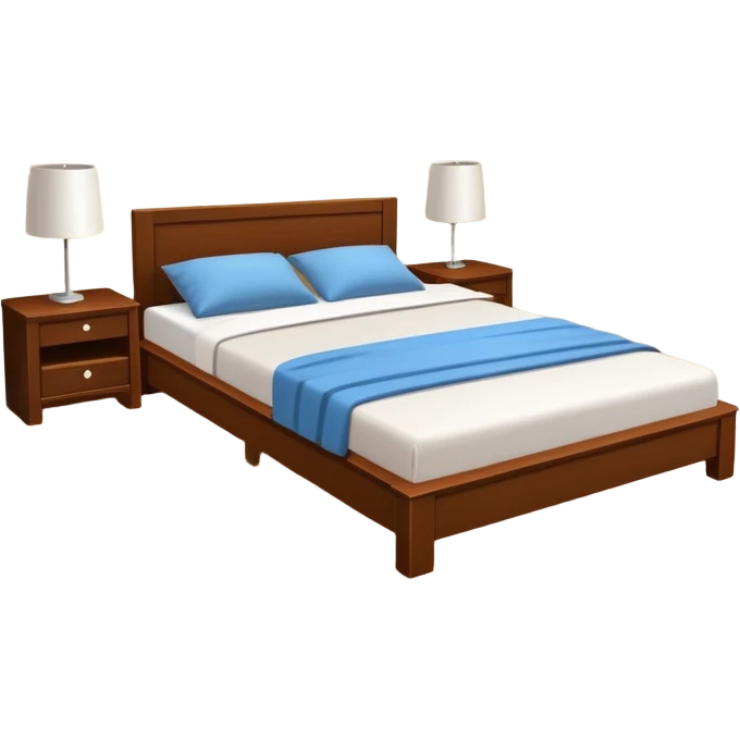 neat and tidy bedroom with everything in place, simple and inviting emoji