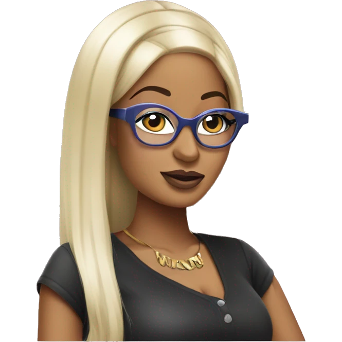 nicki minaj with glasses emoji