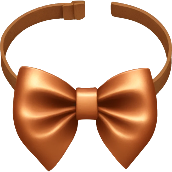 Copper colored bow collar emoji