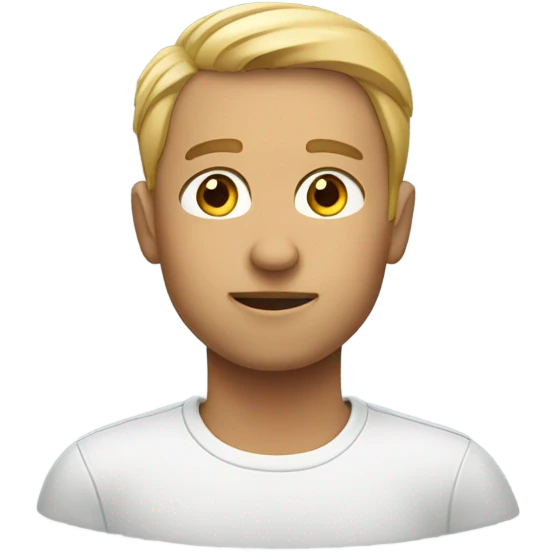 Normal face with sharp jawline emoji