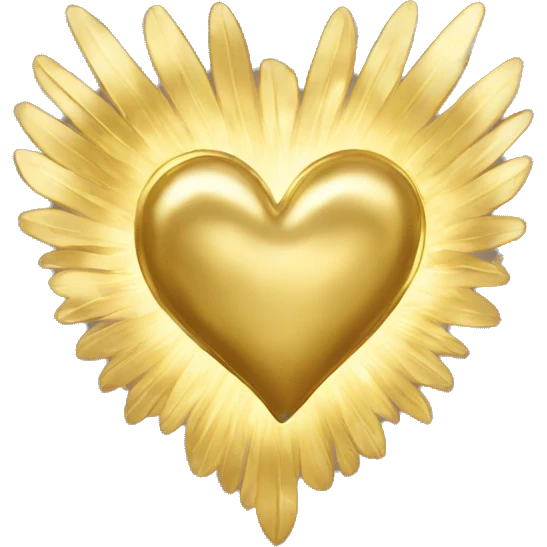 gold divine heart emoji