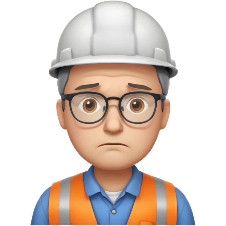 engineer with glasses looking really sad emoji