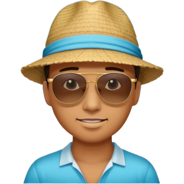 Andrew Alise at the beach emoji