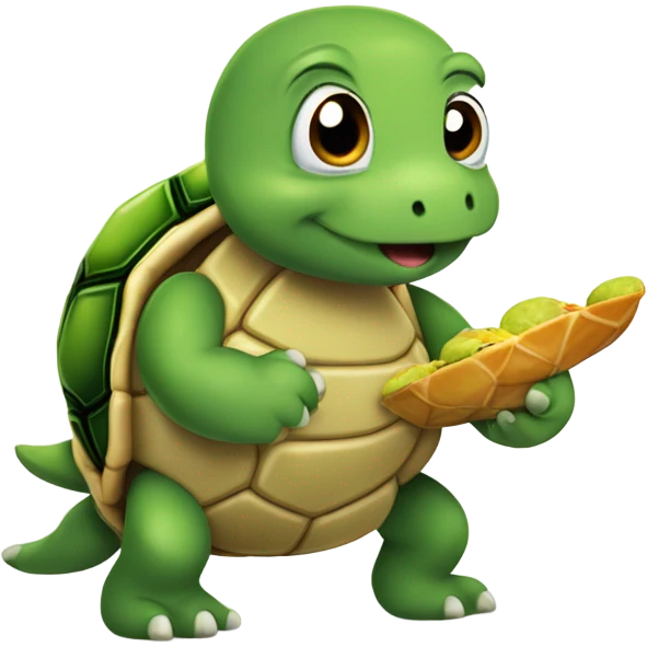 turtle eating pickles emoji