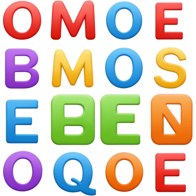 alphabet flashcards emoji