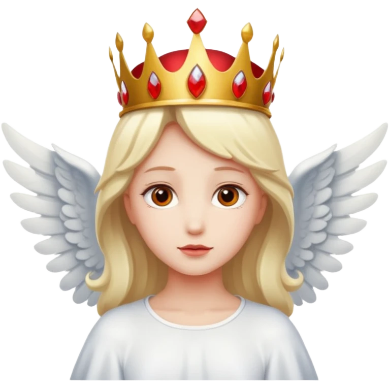 an angel with a red crown on his head, 4 wings emoji