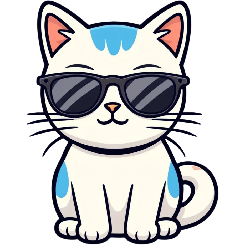 Cat with sunglasses emoji