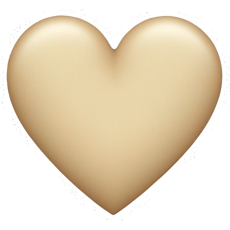 beige heart emoji