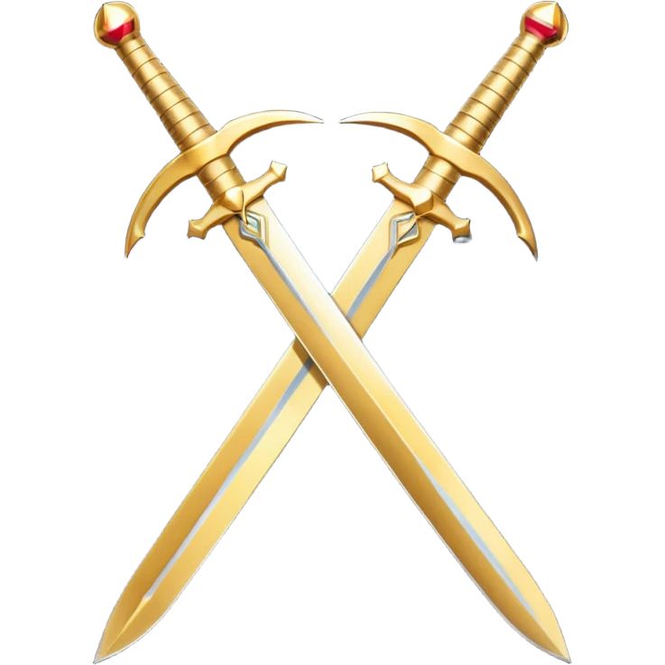 gold crossed swords emoji