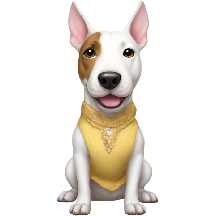 Bull terrier in dress emoji