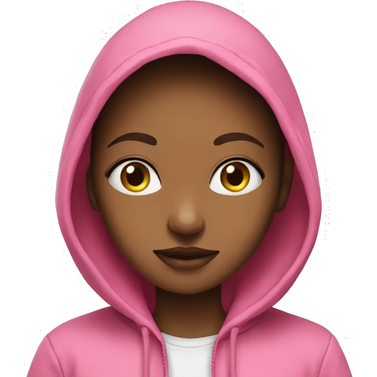girl with hoddie pink  emoji