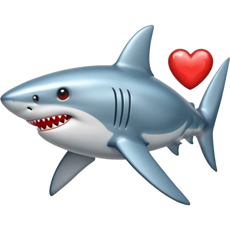 shark with heart emoji