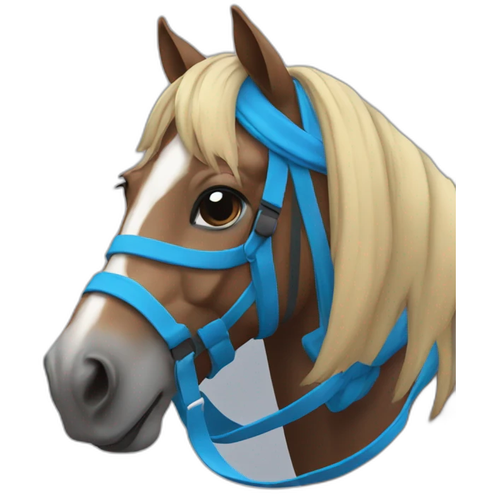 horse wearing blue hoodie emoji