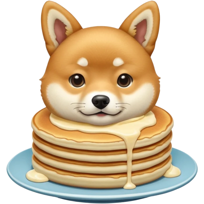 Shiba Jasper pancakes ice cream  emoji