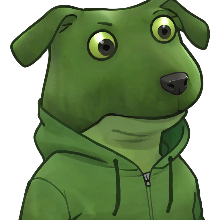 Dog wearing a hoodie emoji