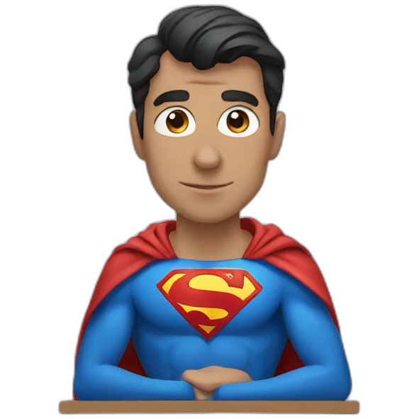superman with laptop emoji