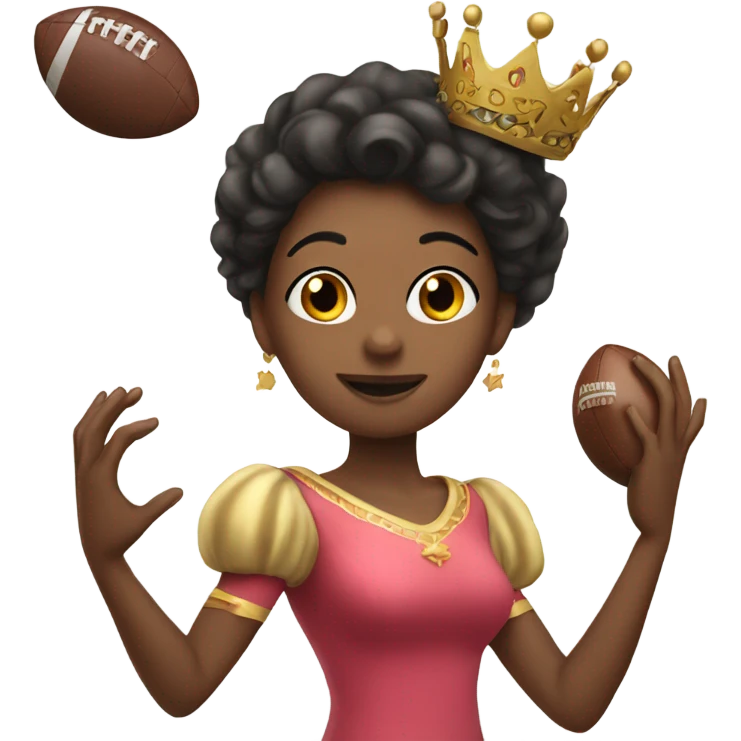 a princess juggling a football emoji
