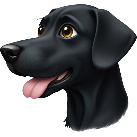 black dog emoji