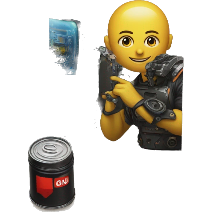 GPU card and oil painting side by side emoji