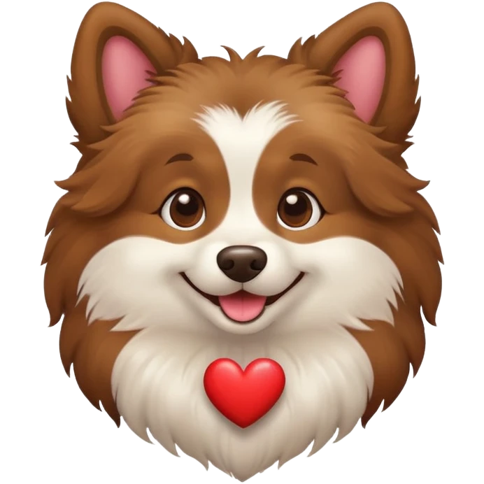 Dog with a heart  emoji