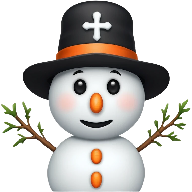 Cross eye snowman emoji