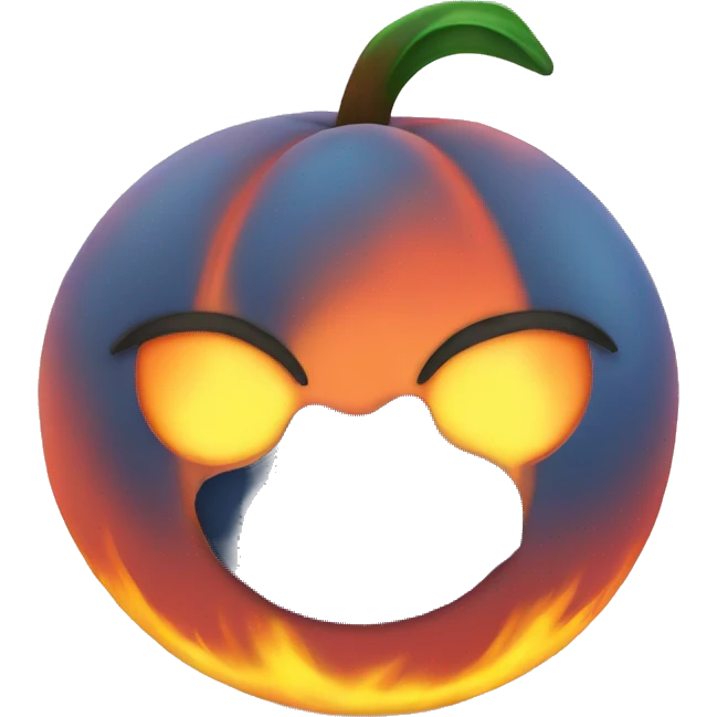 peach emoji on fire emoji
