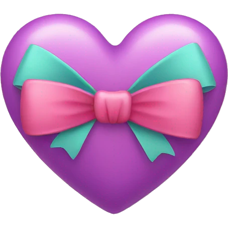 Heart with bow emoji