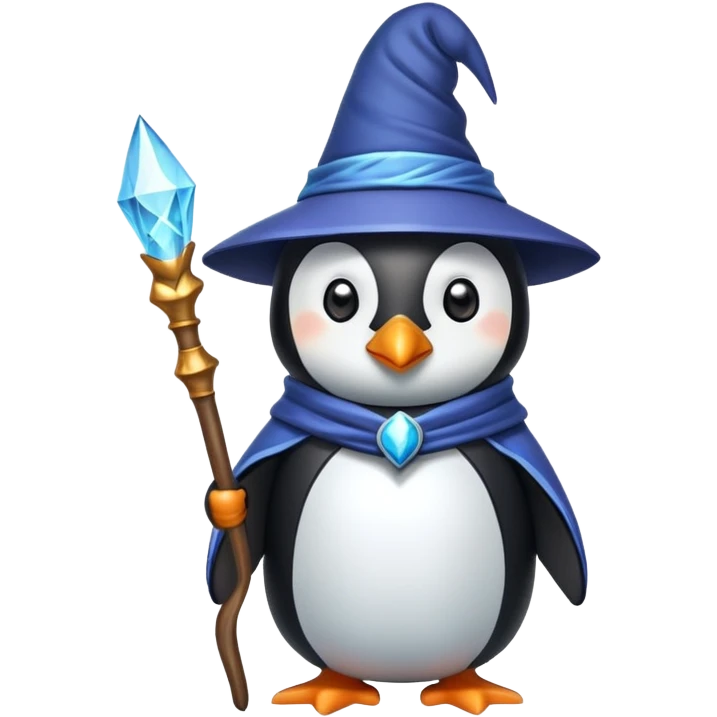 Penguin Wizard emoji