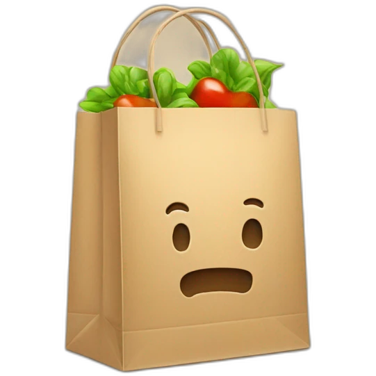 iphone with a shopping bag from it emoji
