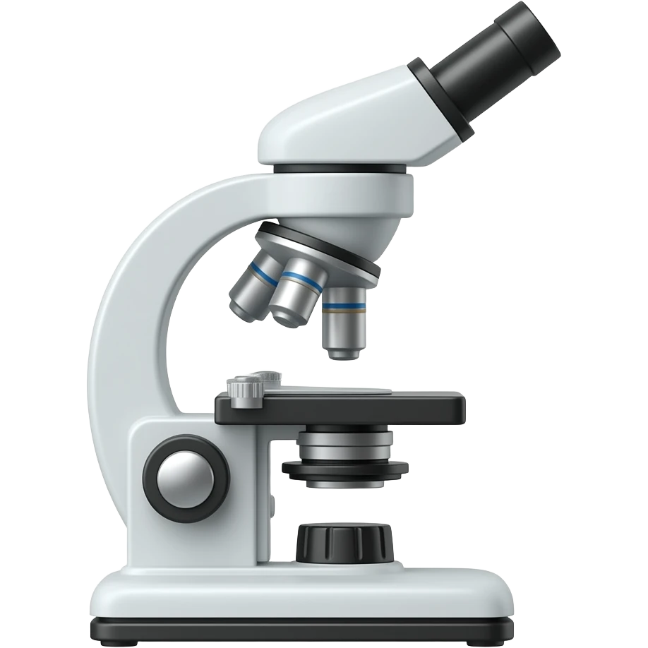 Microscope side view USE HEX COLORS: #004579 #0060AA #6AACDE #33B7BC #FFFFFF #B3B3B3 emoji