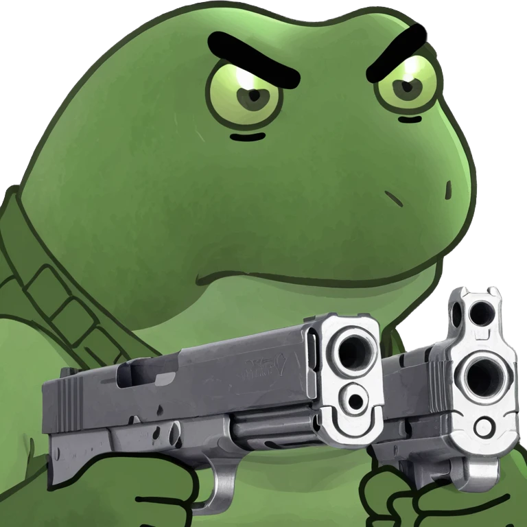 MrBeast holding a gun emoji