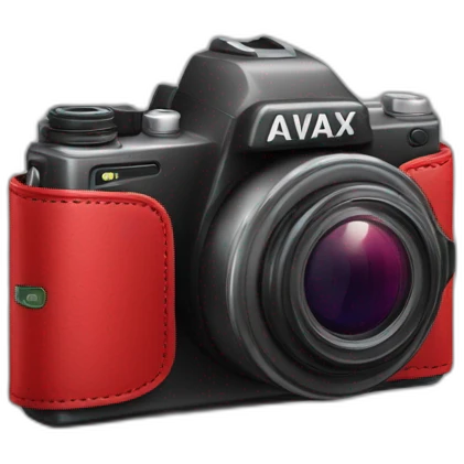 Red Camera with text "Wallet 10 Avax" emoji