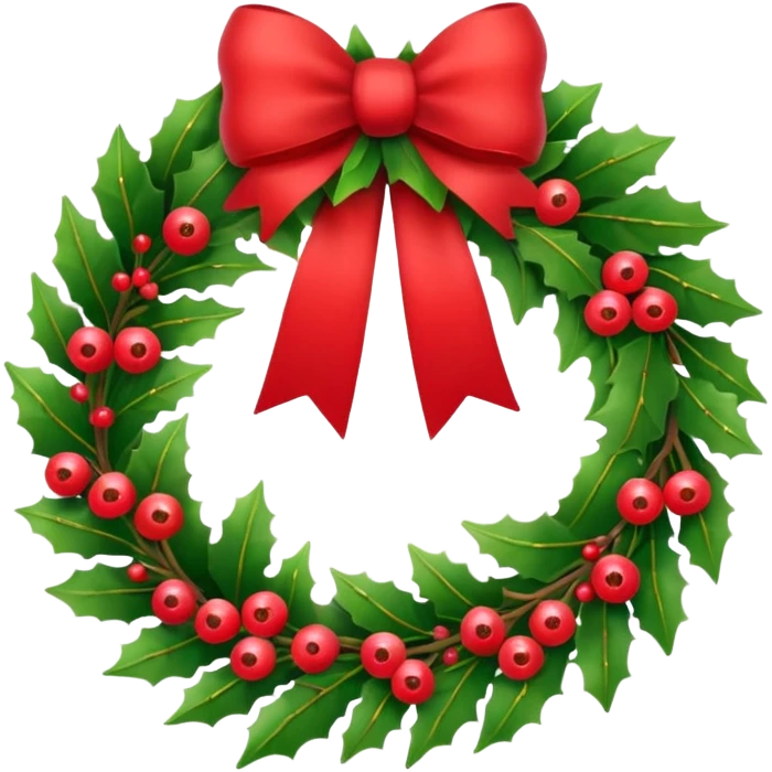 Christmas wreath emoji