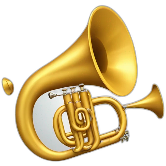 Fat angle with trumpet  emoji
