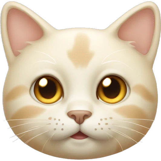 Cream colored cat face emoji