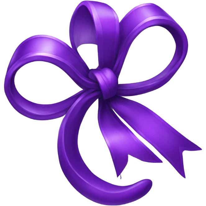 Purple bow emoji