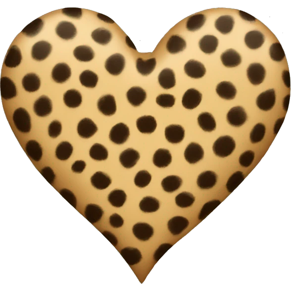 Cheetah print heart emoji