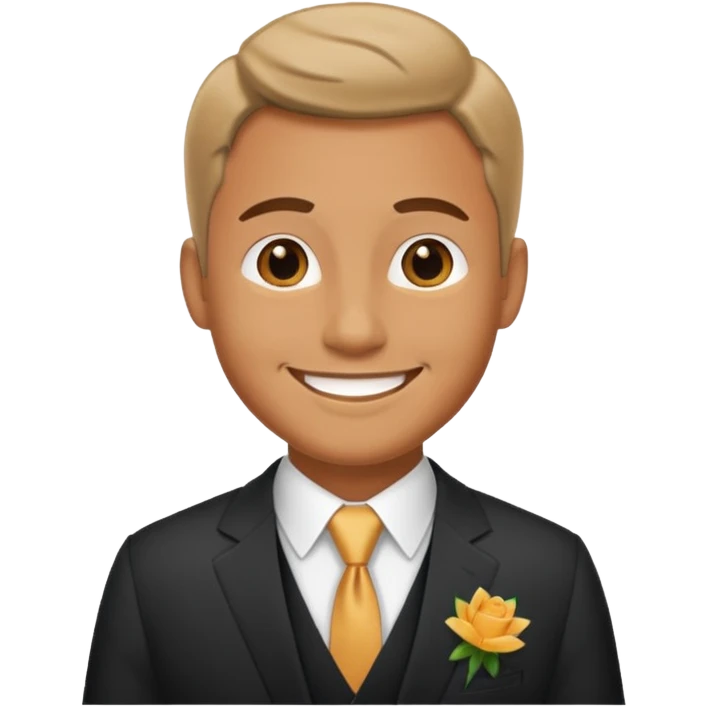 Wedding man head emoji