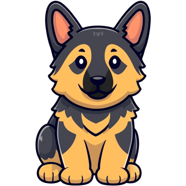 Cute German Shepherd puppy emoji