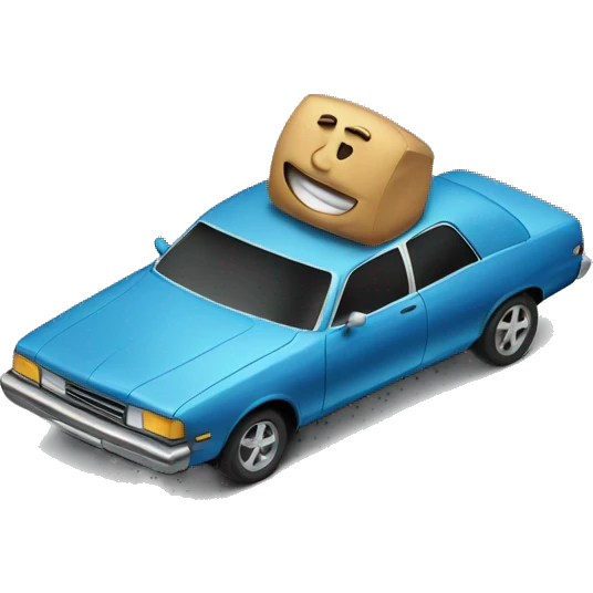 guy on top of car emoji