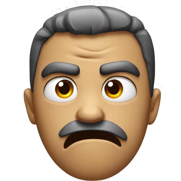 angry but sad emoji