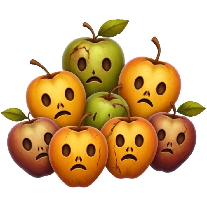 small pile of rotten fruits emoji