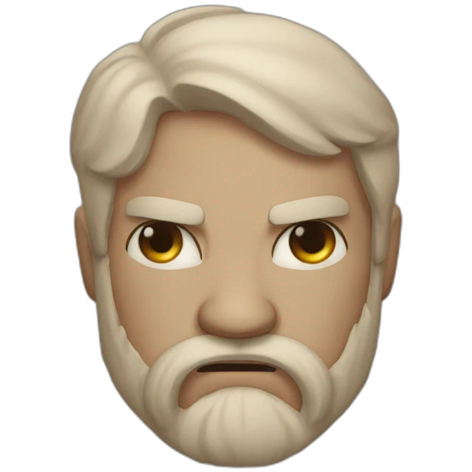 bearded man is angry emoji