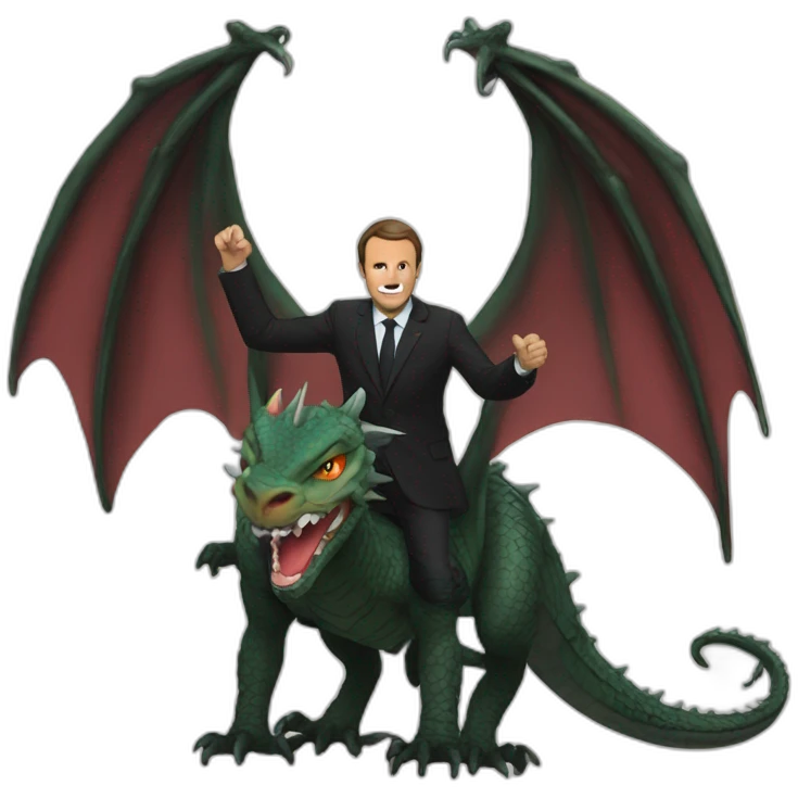 macron on a dragon emoji
