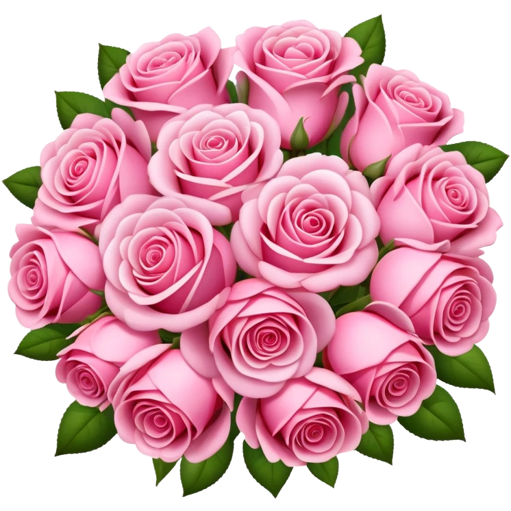 Huge pink flower bouquet with different flowers and pink tones and roses emoji